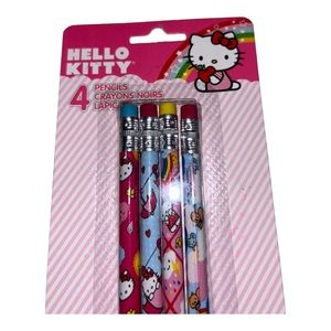 New in pack of 4 Hello Kitty pencils